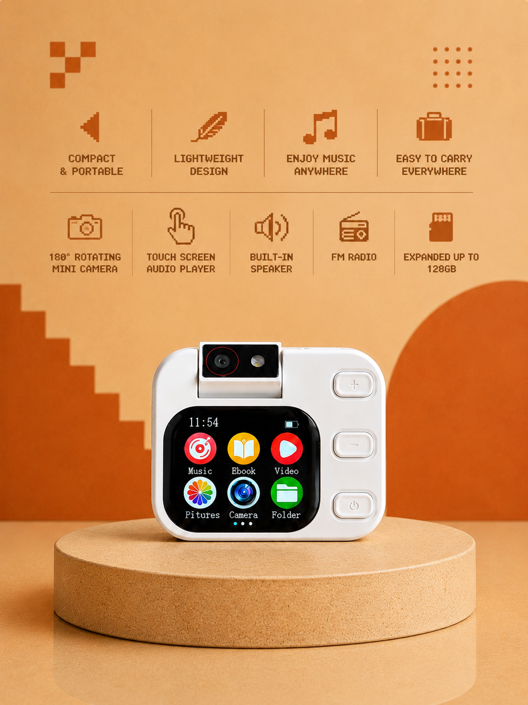 ClickSy : Retro Mp4 player with Camera